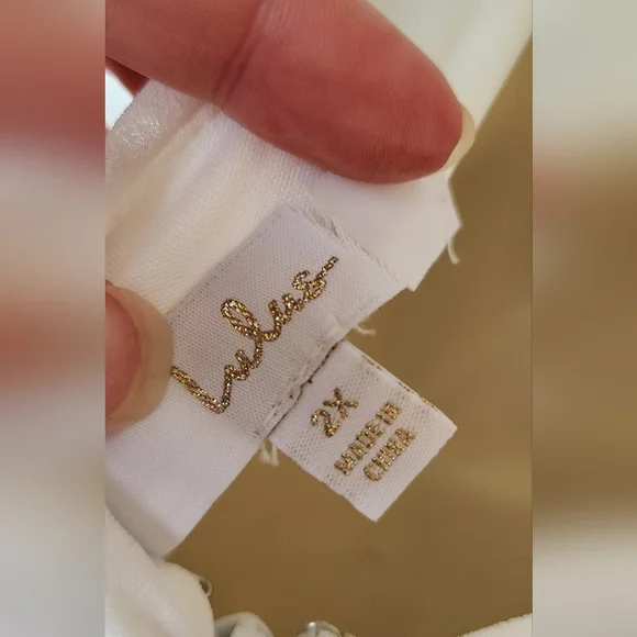 Lulus heavenly hues white long maxi dress formal wedding nwot dress size 2x - Picture 9 of 9